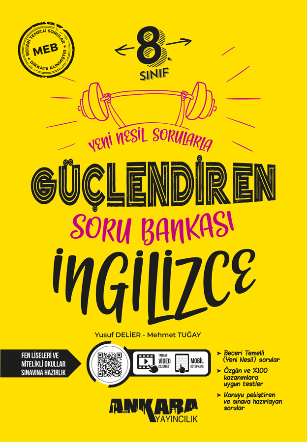 ANKARA YAYINLARI 8 Sınıf İngilizce Güçlendiren Soru Bankası