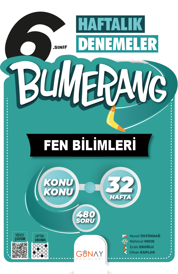 S N F Bumerang Serisi Haftal K Fen Bilimleri Denemeleri